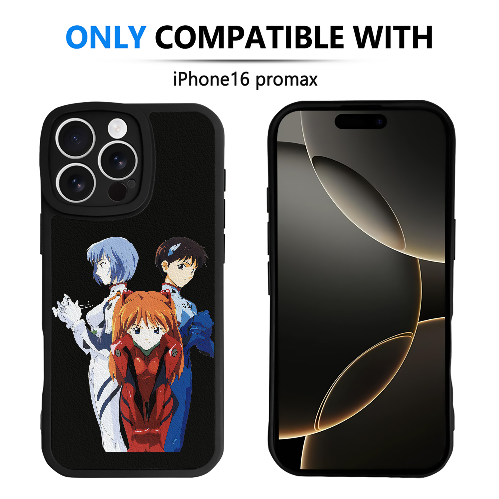 （画像用） EVA 新世紀エヴァンゲリオン 【iPhone 16シリーズ対応】シリコンスマホケース（レザー調） 材質：シリコン